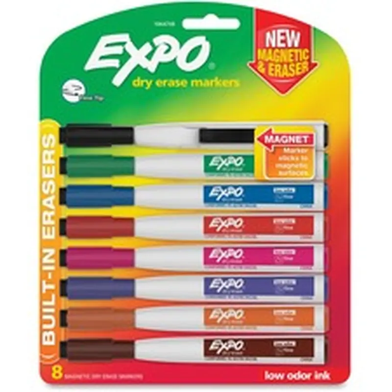 Expo Eraser Cap Fine Magnetic Dry Erase Markers