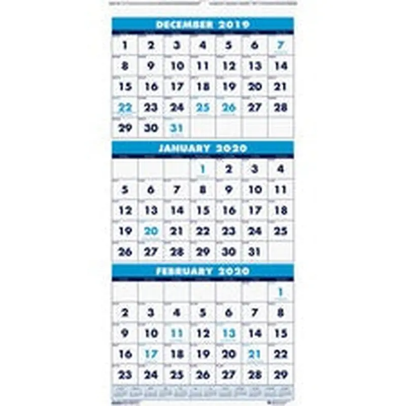 House of Doolittle Three-month Vertical Wall Calendar