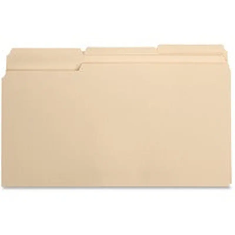 Business Source 1/3 Cut 1-ply Top Tab Manila Folders