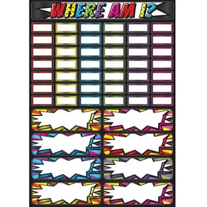 Ashley Magnetic Die-Cut Labels, Superhero Where Am I? (ASH 77004)