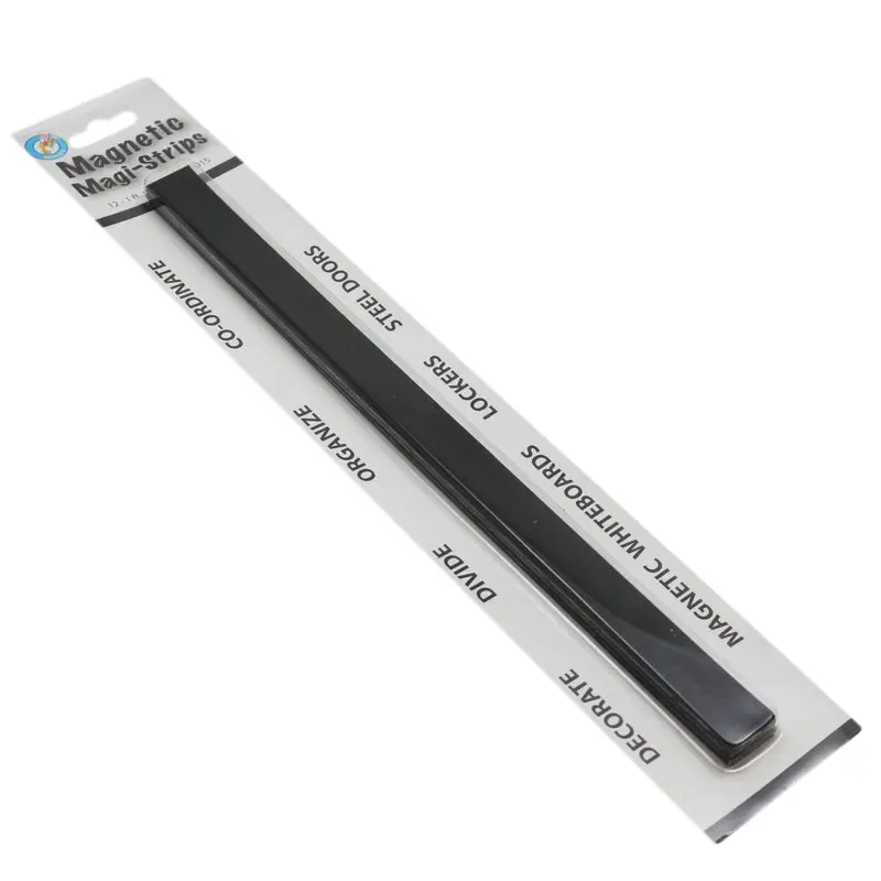 Ashley Magnetic Magi-Strips Divider Trim, 0.75" x 12", Black (11015)