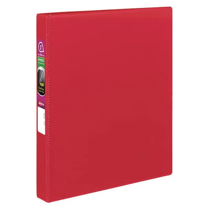 Avery Durable 1" Slant-Ring Binder, Red (27201)