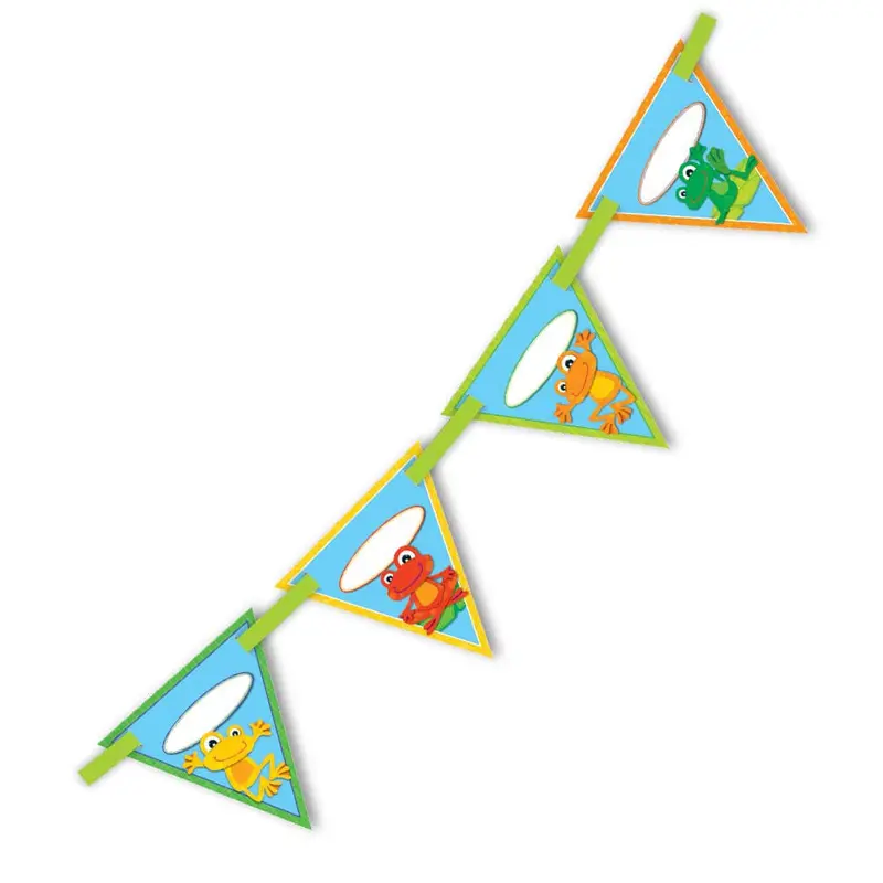 Carson Dellosa Funky Frogs Two Sided Pennants (102037)