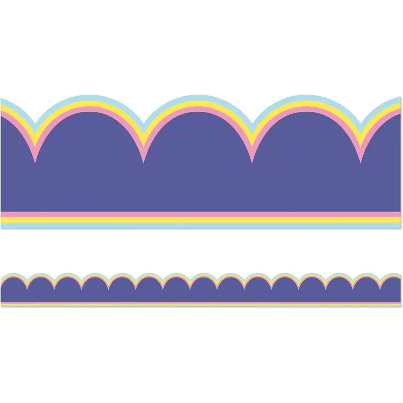 Carson Dellosa Pop of Purple Scalloped Bulletin Board Borders (CD 108519)