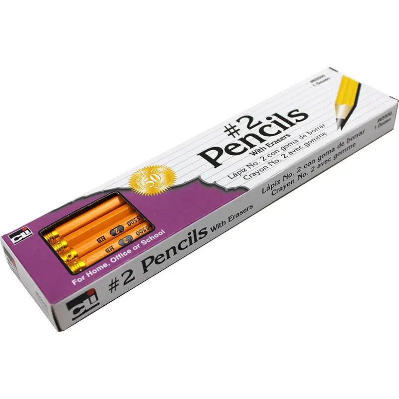 Charles Leonard Black Lead No. 2 Pencils, 12 Pack, Unsharpened (CHL 65500)