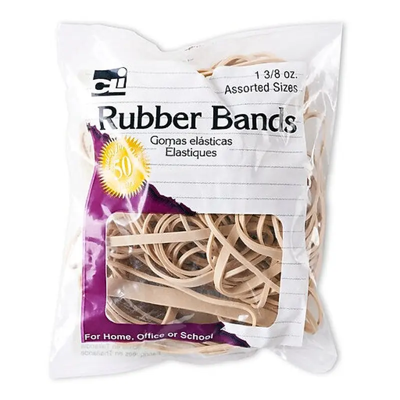 Charles Leonard Rubber Bands, Natural Color, 1-3/8 oz (56381)