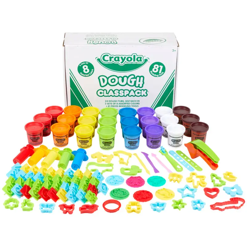 Crayola Dough and 81-Count Tools Classpack, 3 Oz Each, Set of 24 (57-0172)