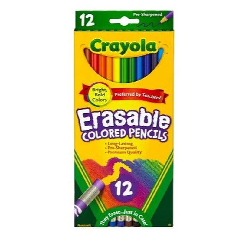 Crayola Erasable Colored Pencils, 12 Count (68-4412)