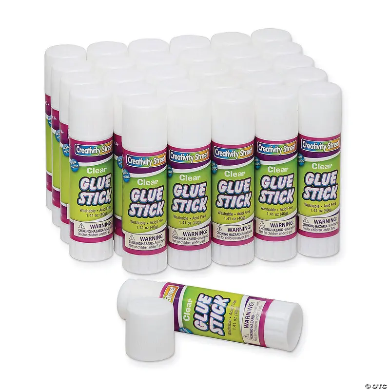 Creativity Street Clear Glue Sticks, 30 Pack (AC 3383-30)