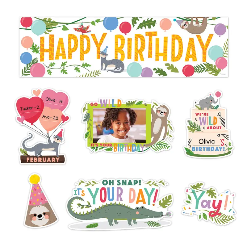 CTP Jungle Friends Happy Birthday Mini Bulletin Board (CTP 10921)