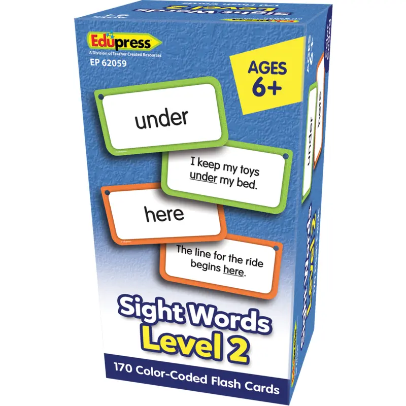 Edupress Sight Words Flash Cards - Level 2, 170 Cards (EP 62059)