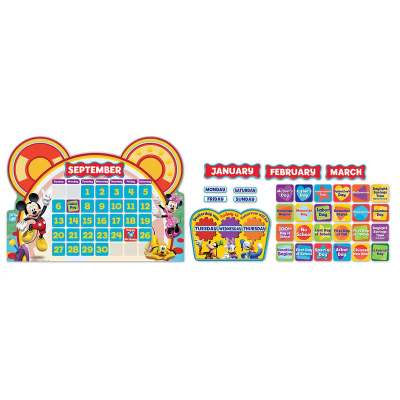 Eureka Mickey Mouse Clubhouse Calendar Bulletin Board Set (EU 847535)