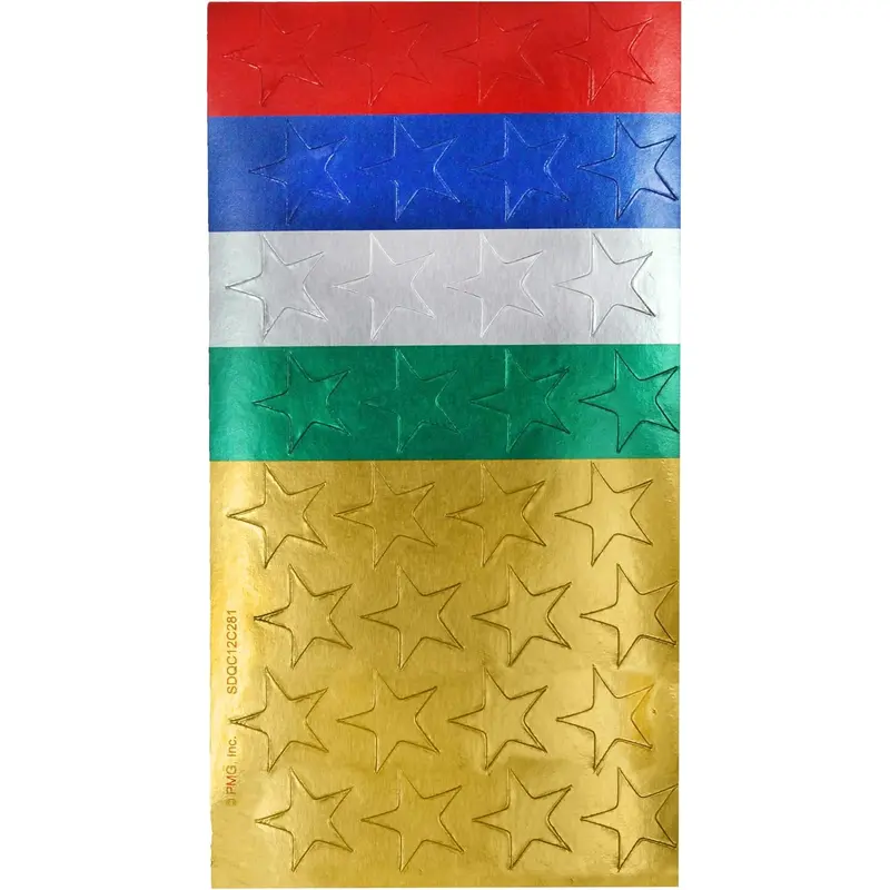 Eureka Presto-Stick Foil Stickers, 1/2", Assorted Colors, 250 Pieces (EU 824020)