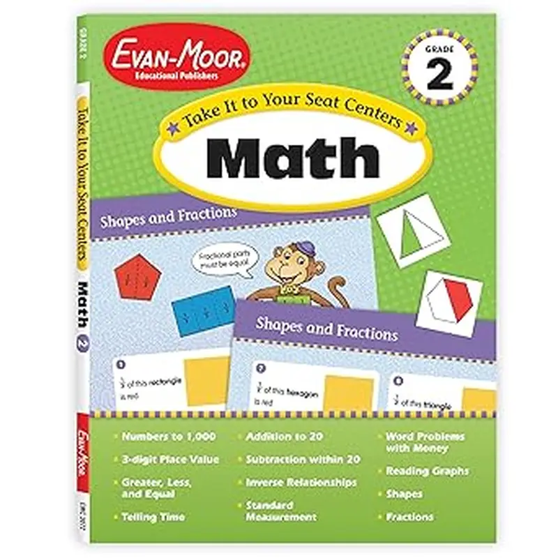 Evan-Moor Take It To Your Seat Math, Grade 2