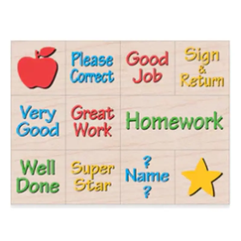 Hero Arts "Messages From Your Teacher" Woodblock Stamps (LL414)