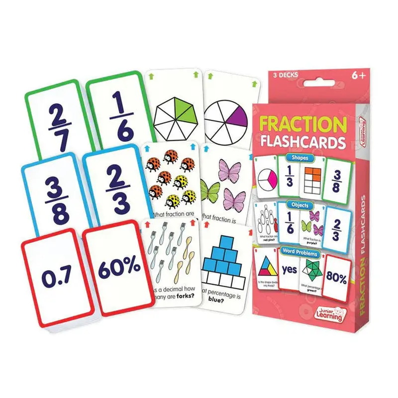 Junior Learning Fraction Flashcards, Ages 6  (JL 212)