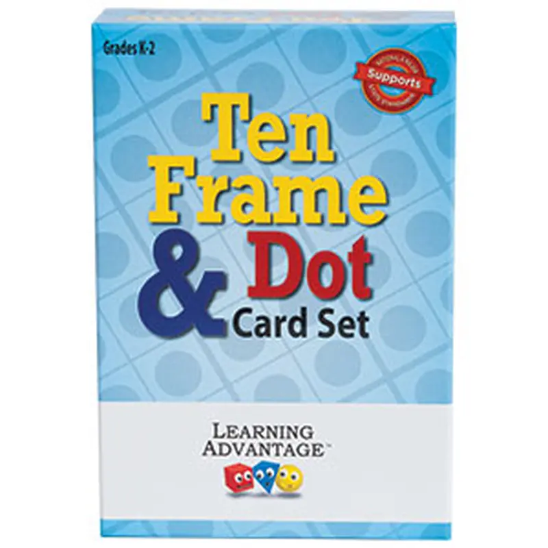 Learning Advantage Ten Frame & Dot Card Set, Math, Counting, Grades K-2 (CTU 7295)