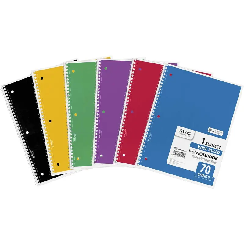 Mead Spiral Notebook- 1 Sub 70ct WR (05510)Blue
