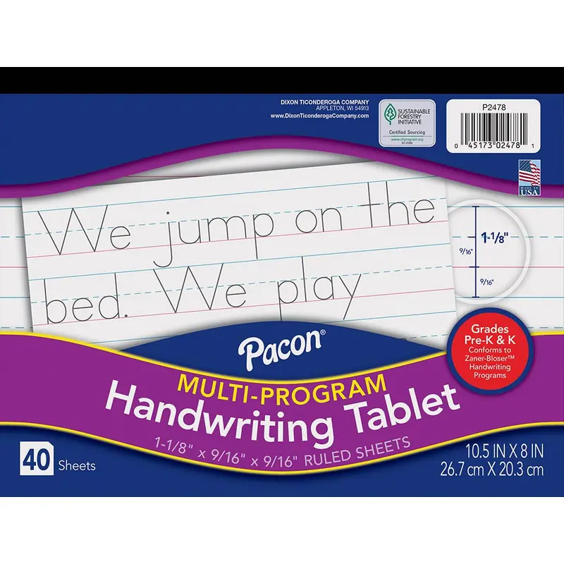 Pacon Multi-Program Handwriting Tablet (P 2478)