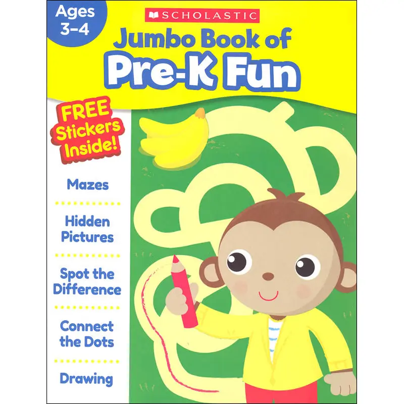 Scholastic Jumbo Book of Pre-K Fun Activity Book Ages 3-4 (SC 169430)