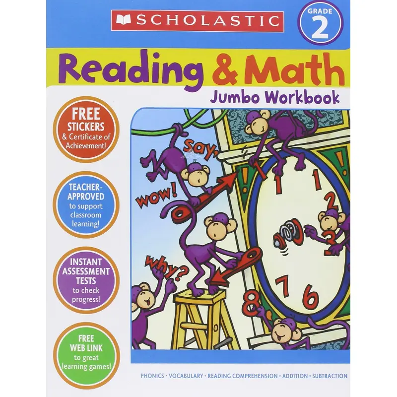 Scholastic Reading & Math Jumbo Workbook Grade 2 (786010)