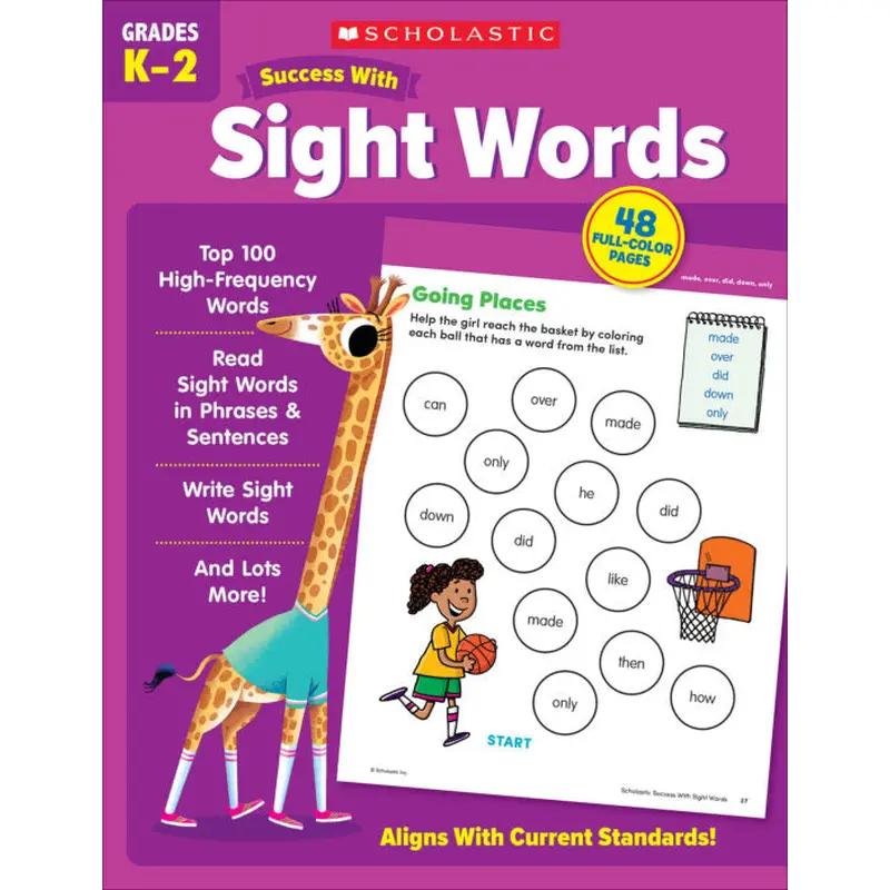 Scholastic Success With Sight Words Activity Book (SC 735552)