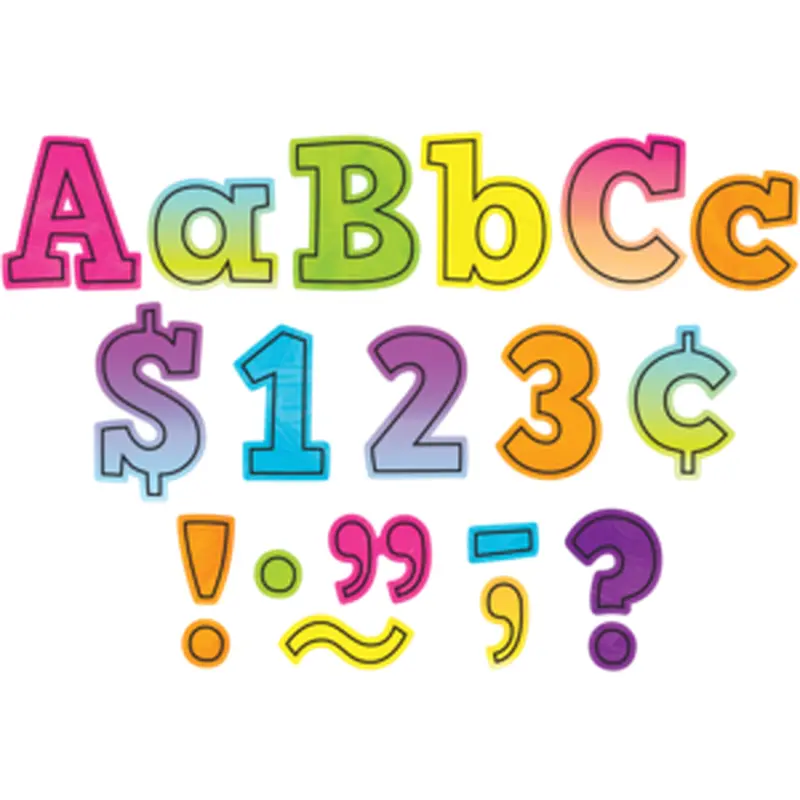 Teacher Created Brights 4Ever Bold Block 4" Letters Combo Pack,230 Pieces (TCR 6936)