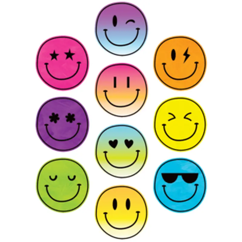 Teacher Created Brights 4Ever Smiley Faces Accents, 30 Accents (TCR 6932)