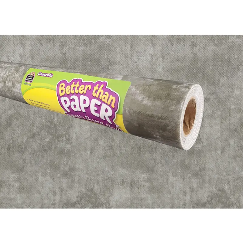 Teacher Created Concrete Better Than Paper Bulletin Board Roll, 4' x 12' (TCR 77495)