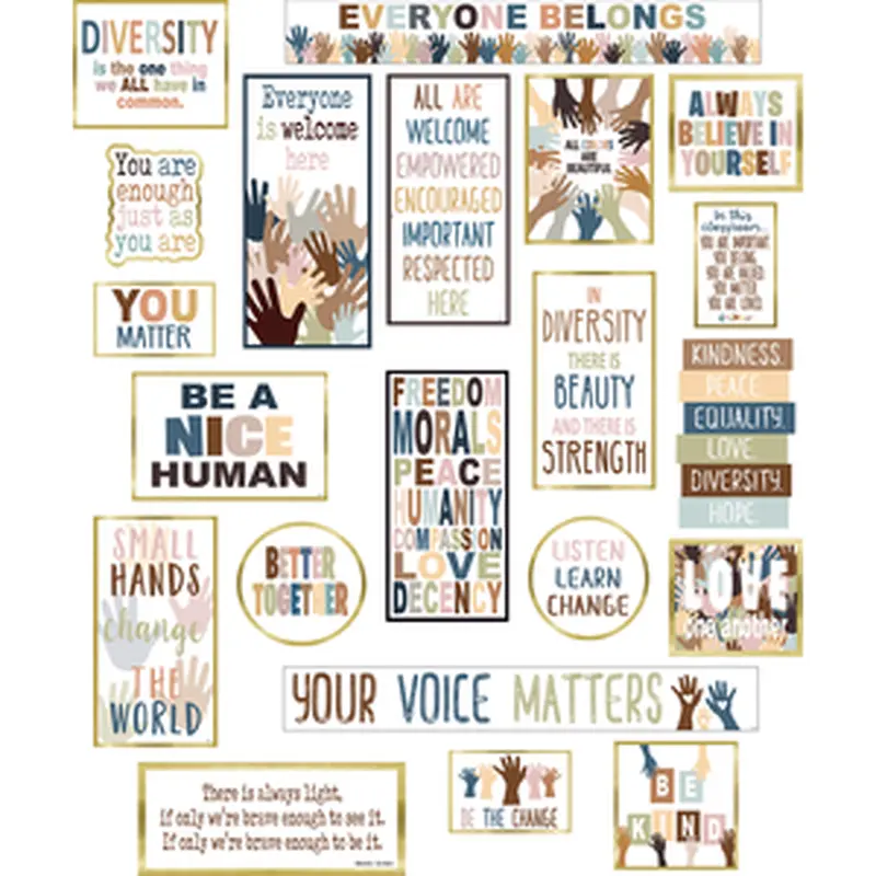Teacher Created Everyone is Welcome Diversity Mini Bulletin Board (TCR7121)