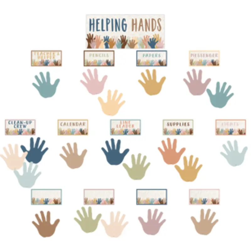 Teacher Created Everyone is Welcome Helping Hands Mini Bulletin Board (TCR 7122)