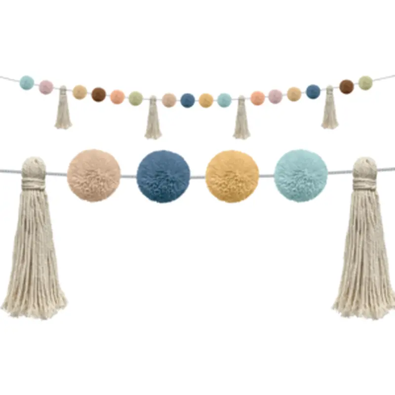 Teacher Created Everyone is Welcome Pom-Poms and Tassels Garland (TCR 7157)