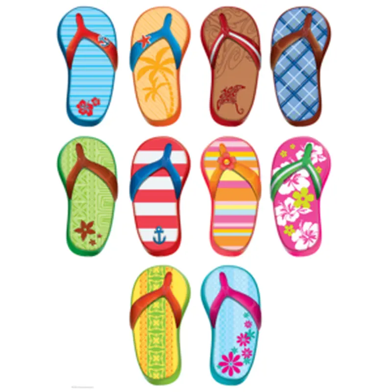 Teacher Created Flip Flops Accents, Pack of 30 (TCR 5353)