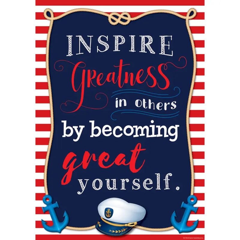 Teacher Created Inspire Greatness in Others by Becoming Great Yourself Positive Poster 13" x 19" (TCR 7516)
