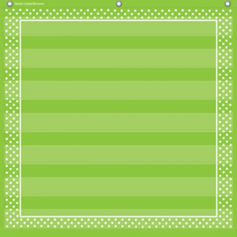 Teacher Created Lime Polka Dots 7 Pocket Chart (TCR 20741)