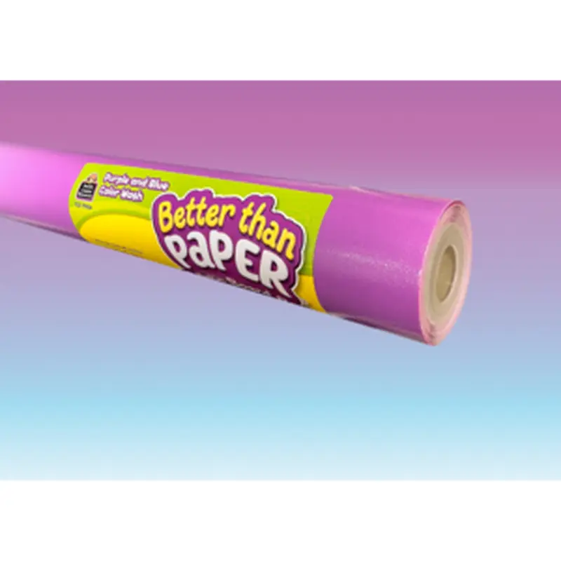 Teacher Created Purple and Blue Color Wash Better Than Paper Bulletin Board Roll, 4' x 12' (TCR 77904)