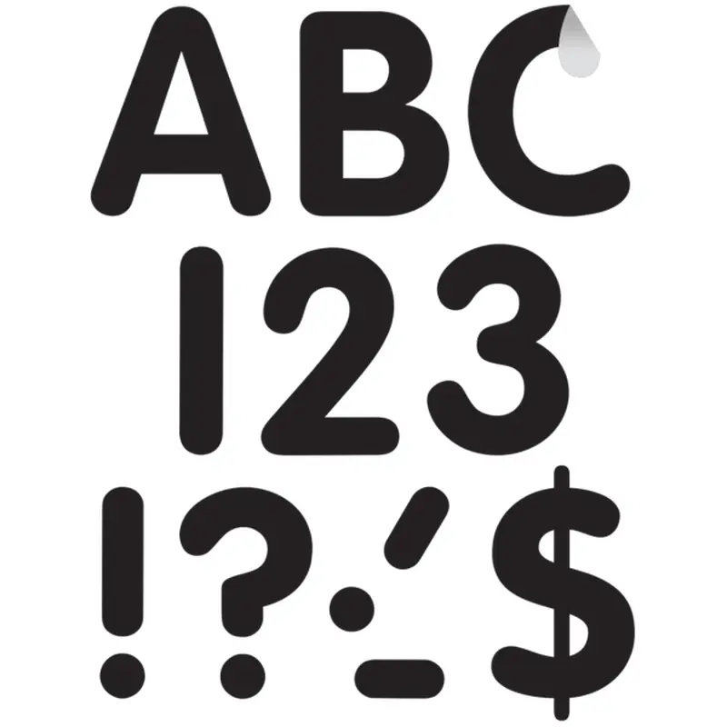 Teacher Created Resources Black 4" Classic Self-Adhesive Letters, Uppercase (TCR 9640)
