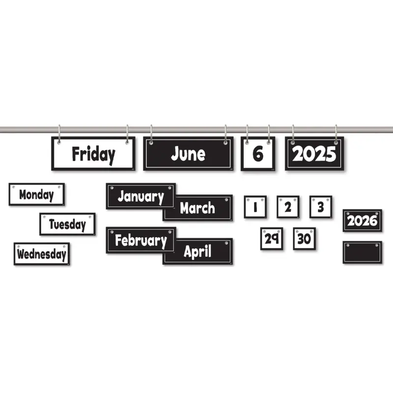 Teacher Created Resources Black and White Flip Calendar (TCR 6804)