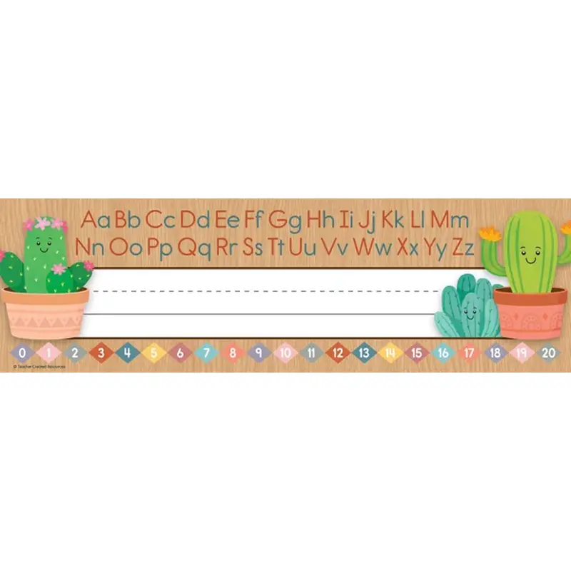 Teacher Created Resources Happy Cactus Crew Flat Name Plates (TCR 6960)