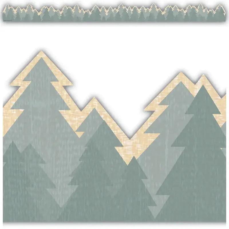 Teacher Created Resources Moving Mountains Road Trip Trees Die-Cut Border Trim (TCR 9232)