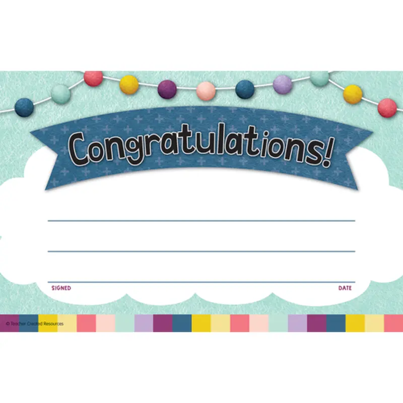 Teacher Created Resources Oh Happy Day Congratulations Awards (TCR 9041)