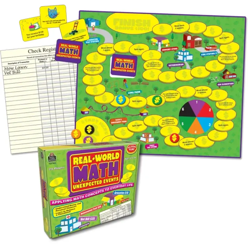 Teacher Created Resources Real World Math: Unexpected Events Game (TCR 7804)