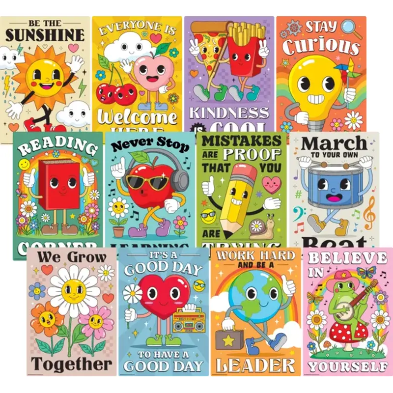 Teacher Created Resources Retro Fun Small Poster Pack (TCR 6964)