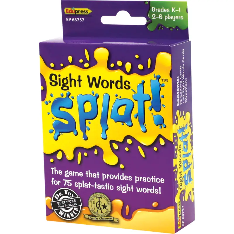 Teacher Created Resources Sight Words Splat Game Grades K-1 (TCR 63757)
