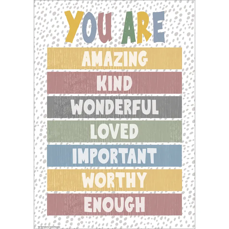 Teacher Created Resources You Are Enough Positive Poster (TCR 7862)