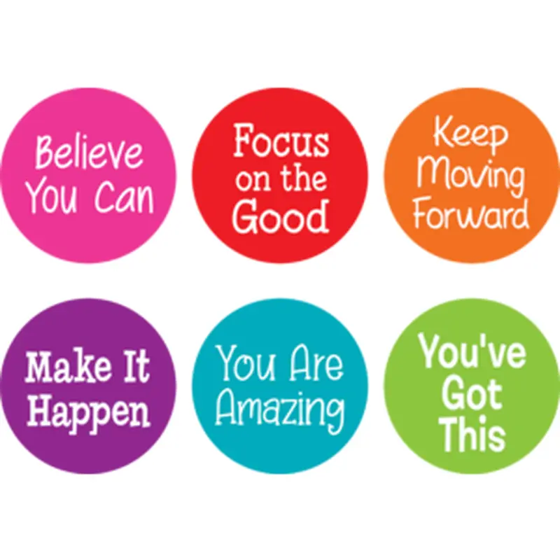Teacher Created Spot On Carpet Markers Positive Sayings - 7" (TCR 77502)