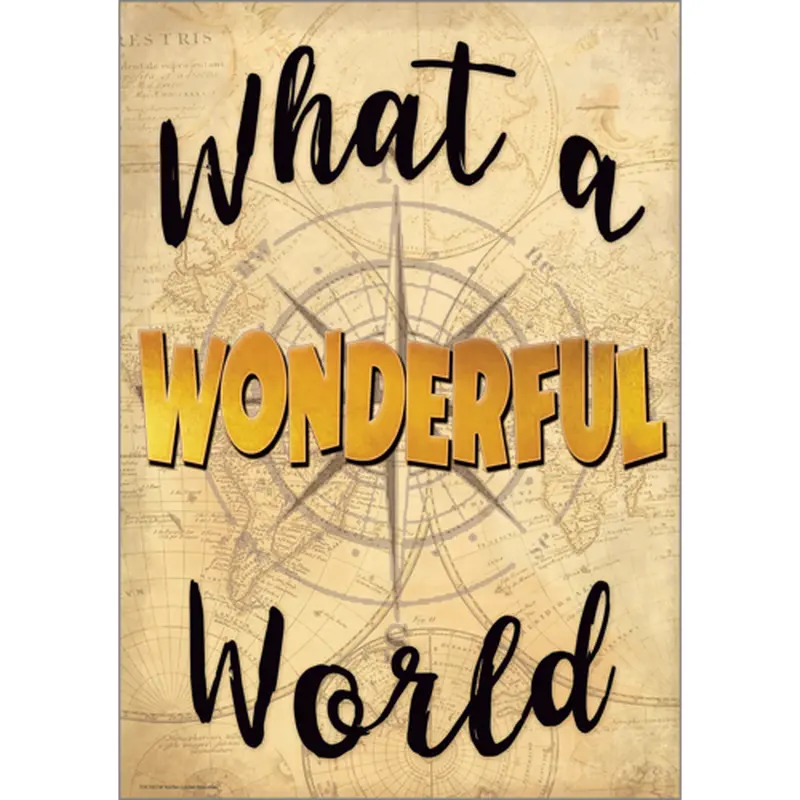 Teacher Created What a Wonderful World Positive Poster 13" x 17"  (TCR7437)