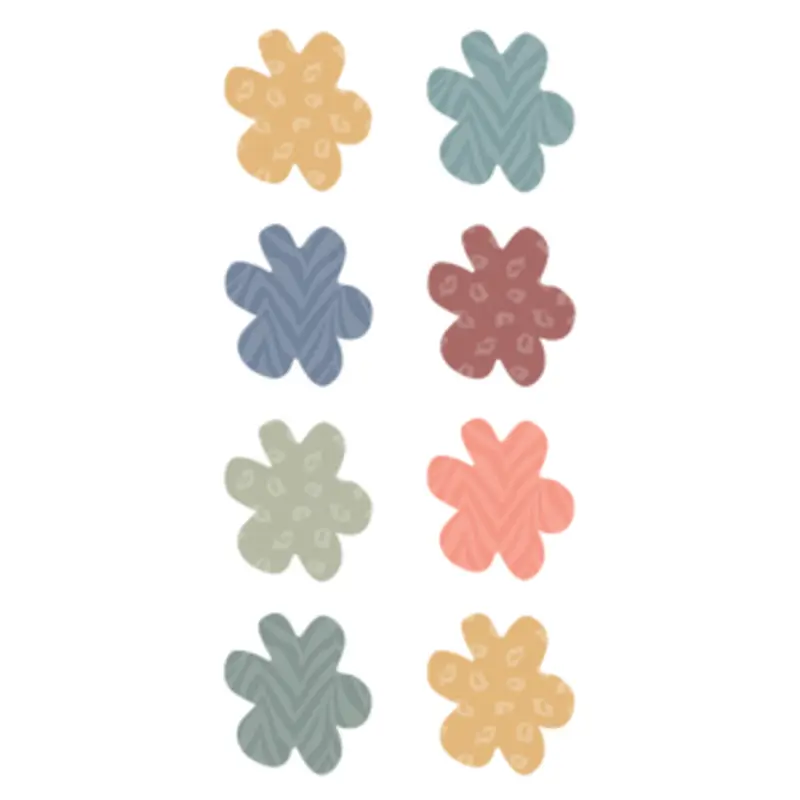 Teacher Created Wonderfully Wild Flowers Mini Stickers, '' (TCR 9195)
