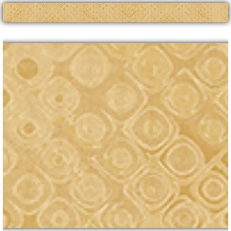 Teacher Created Wonderfully Wild Golden Textile Straight Border Trim,12 Pieces (TCR 6688)