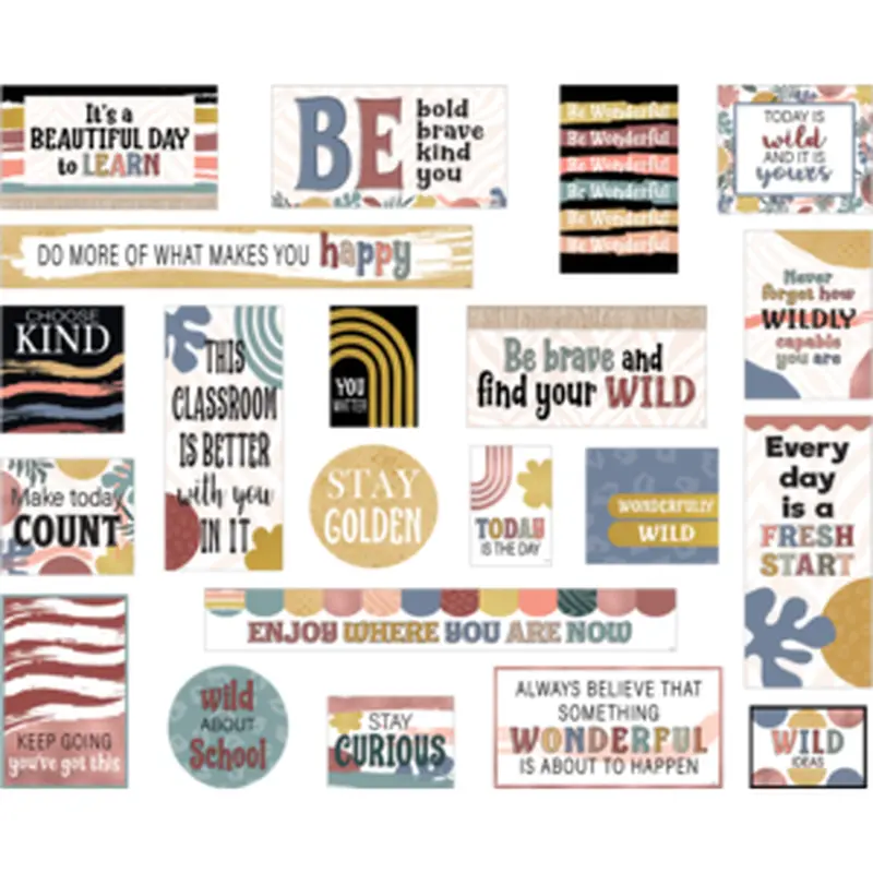 Teacher Created Wonderfully Wild Mini Bulletin Board, 21 Pieces (TCR 6679)